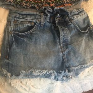 Free People Denim Shorts SZ 25